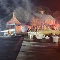 <p>The fire was reported on Peach Orchard Road in Easton.</p>