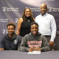 <p>Christian Morris of Immaculate High School signed a letter of commitment to run track at Sacred Heart University.</p>