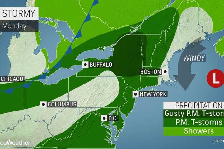 Scattered Storms With Locally Heavy Downpours Will Sweep Through Area
