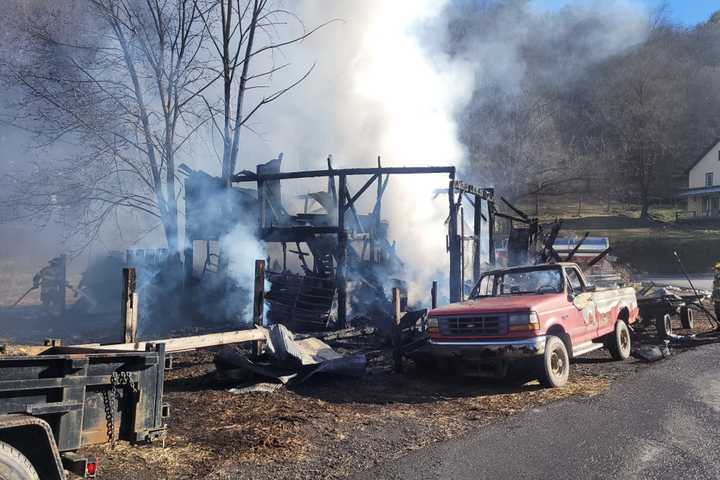 Barn Built In 1860 Burned To The Ground In Maryland; Livestock Escape Safely, Fire Marshal Says