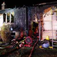 <p>The home went up in flames on Wednesday afternoon.</p>