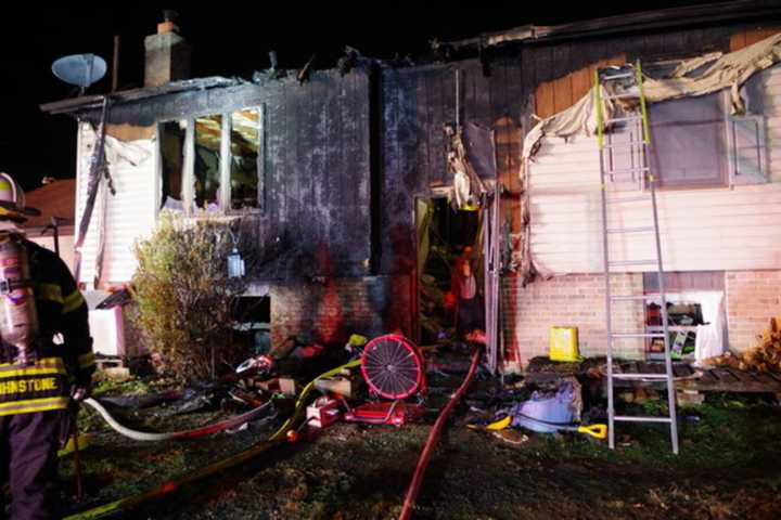 The home went up in flames on Wednesday afternoon.