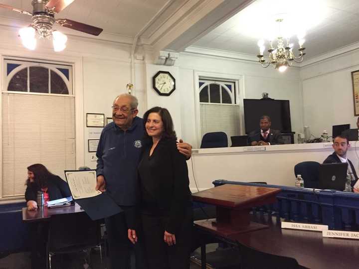 Dee Ann Ipp with Teaneck Councilman Henry Pruitt.