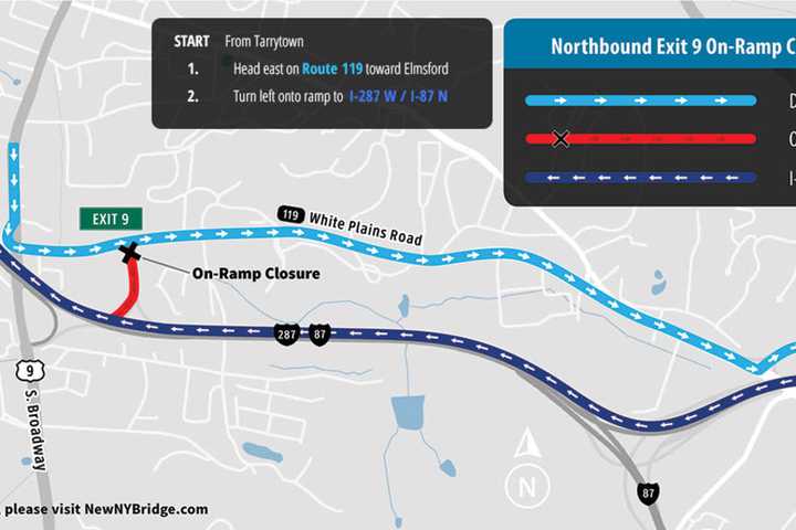 Lane, Ramp Closures As Tappan Zee Constructors Prepares Traffic Shift In Westchester, Rockland