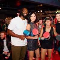 <p>From left to right: New England Patriots Player Matthew Judon, Influencer Soo Yeon Lee, Professional Ping Pong PLayer Malin Pettersson, Boston Bruins Player David Pastrnak</p>