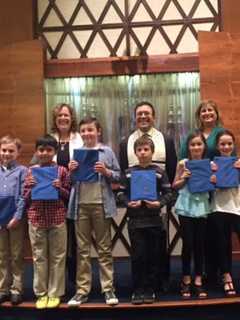 Closter Children Receive Prayer Books