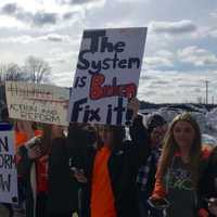 <p>Students protesting.</p>