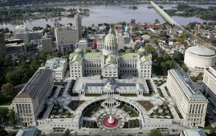 The Pennsylvania State Capitol Building complex.