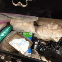 <p>Some of the heroin and packing seized during the bust.</p>