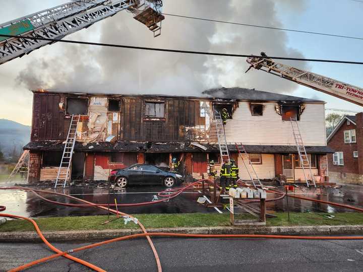 Several residents were displaced in the Maryland fire.