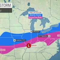 Here Are Latest Projected Snowfall Totals For Early Week Storm
