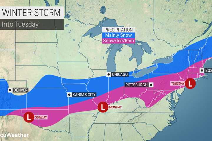 Here Are Latest Projected Snowfall Totals For Early Week Storm