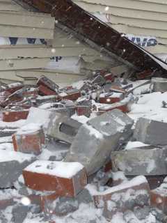 Partial Building Collapse At Clarkstown Apartment Complex