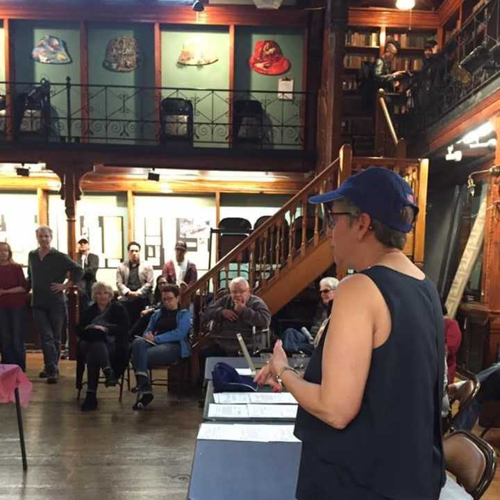 The Beacon Historical Society auctioned off 40 “hats” that had been created by local artists. Beacon was once the hat capital of New York State.