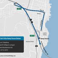 <p>Work during the overnight of Monday, July 15, will require a temporary closure of the Thruway exit 10 southbound on-ramp. Southbound drivers will be detoured to the exit 11 (Nyack - South Nyack - US Route 9W) on-ramp.</p>