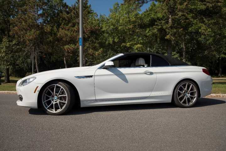 The 2012 BMW 650 convertible that will be auctioned.