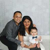 <p>Urvee, Kushal and Aayan Biniwale, 2, of Nutley.</p>