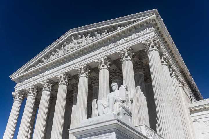 The U.S. Supreme Court building in Washington, D.C. The court overturned on Friday Roe. v. Wade, the landmark 1973 decision that guaranteed a federal right to abortion.