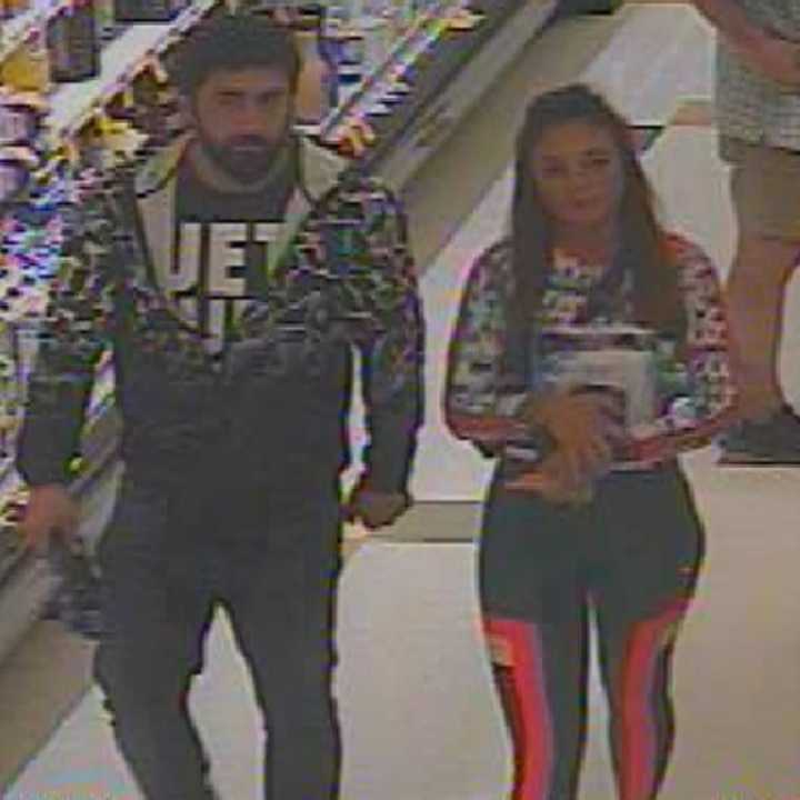 A man and woman were caught on camera stealing from Stop &amp; Shop in Huntington.