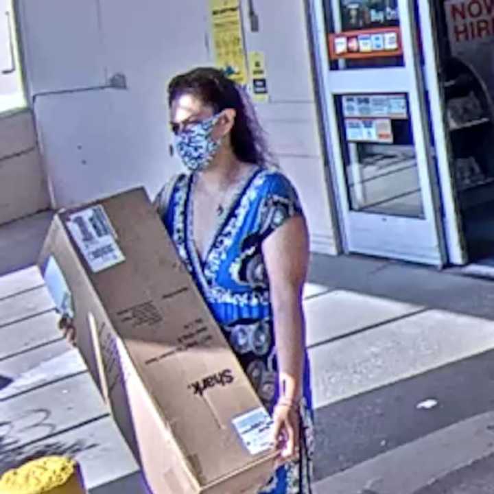 A woman is wanted for stealing from Home Depot in Shirley.