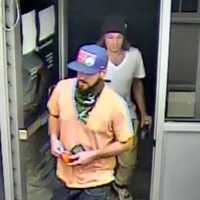 <p>Police on Long Island are attempting to locate a man who allegedly broke a glass door at Bank of America in Medford.</p>