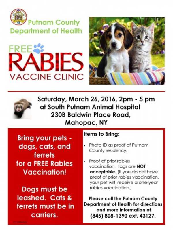 Putnam Health Department Dispenses Free Rabies Shots