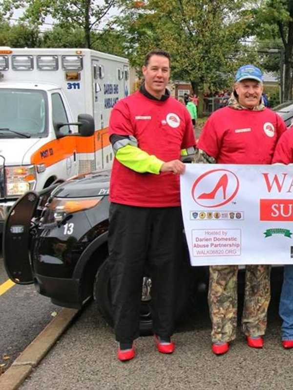 Darien Officers Walk In Heels To Support Domestic Violence Victims
