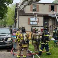 <p>Scene from the Warminster fire on April 30.&nbsp;</p>