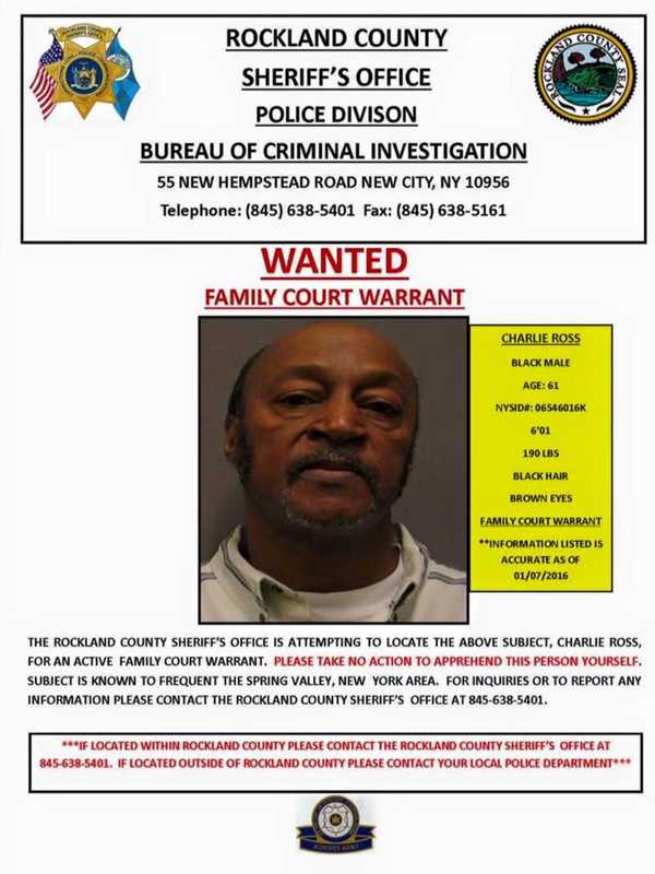 Rockland Sheriff Seeks Public's Help In Search For Wanted Man
