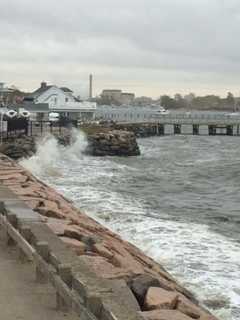 Nor'easter Bringing Waves, Floods To Shoreline Of Fairfield County