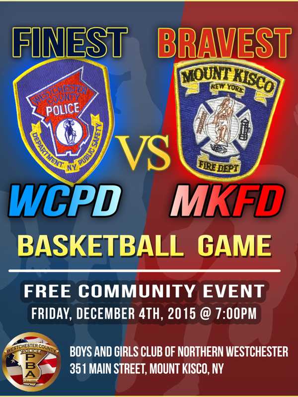 Mount Kisco Firefighters, County Police Clash In Basketball Game