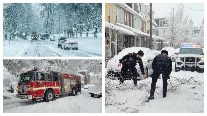 Snowfall across Southeastern PA on Feb 13.&nbsp;