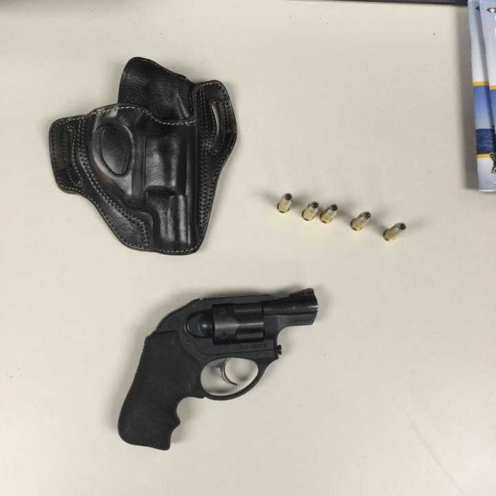 A routine police stop escalated into multiple alleged felonies after police alleged the driver was drunk and had this loaded revolver under his seat, authorities said.