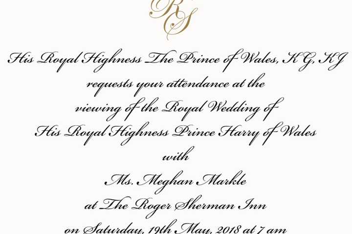 New Canaan's Roger Sherman Inn Invites You To The Royal Wedding