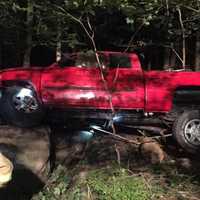 <p>A truck crashed on Old Redding Road in Weston on Thursday night.</p>