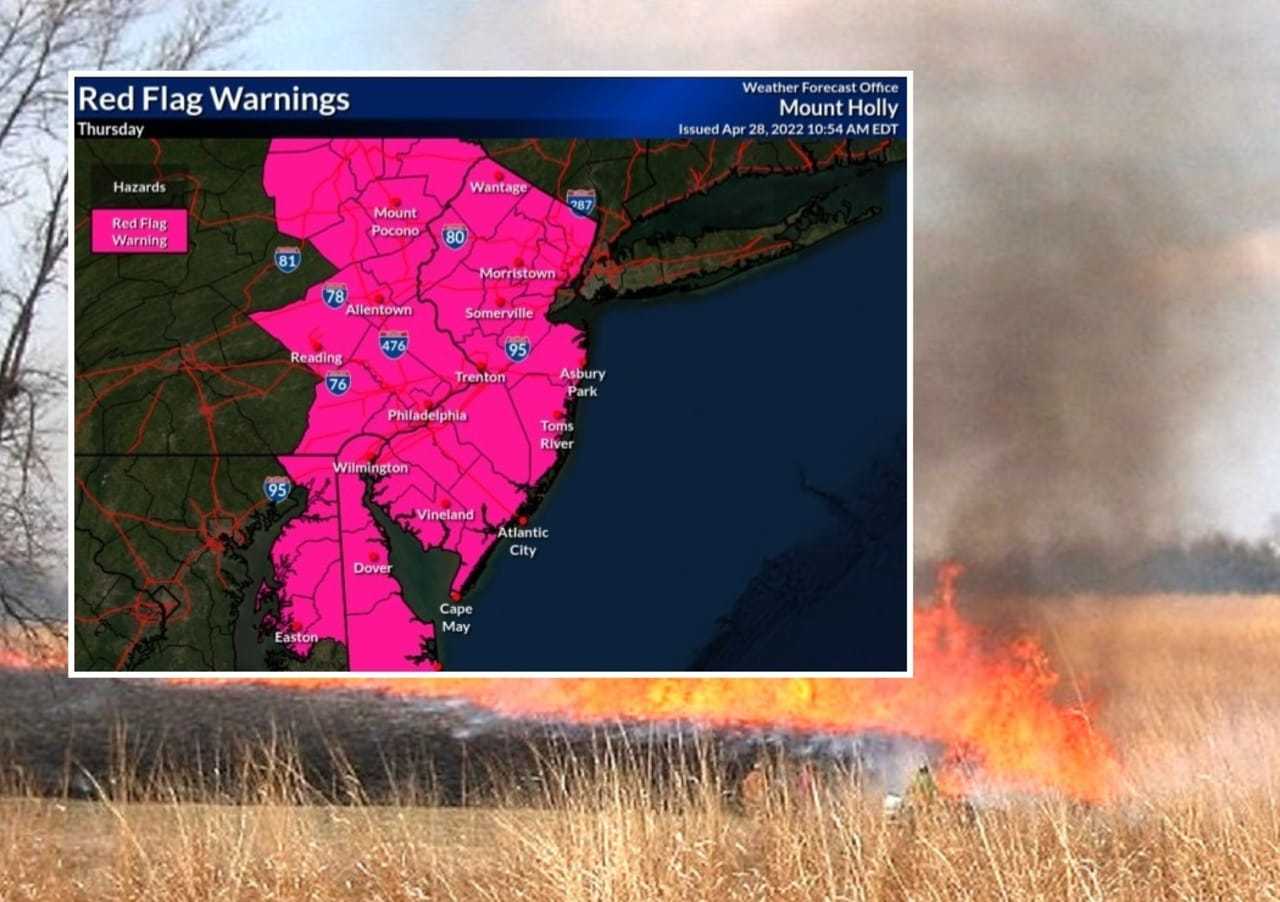 'Red Flag' Warning Issued For NJ As Risk Of Serious Fires Rises ...