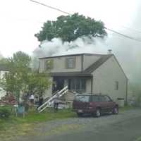 <p>Scene from the Warminster fire on May 1.&nbsp;</p>