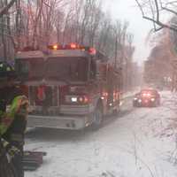 <p>Monroe firefighters respond to a call of a car going off the road on Wheeler Road</p>