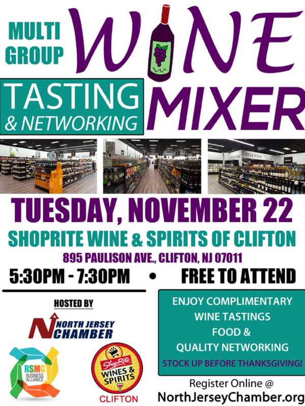 North Jersey Chamber Of Commerce Will Host Wine Lovers And Business Pros