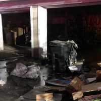 <p>Firefighters contained the blaze to the garage.</p>