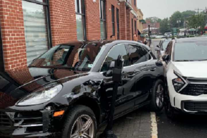 Car Thief Crashes Porsche On Busy Fort Lee Street, Caught Hiding In Port Authority PD Vehicle