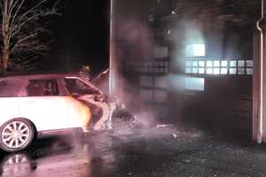 Car Fire Leaps Onto CT Home Causing Major Damage To Garage