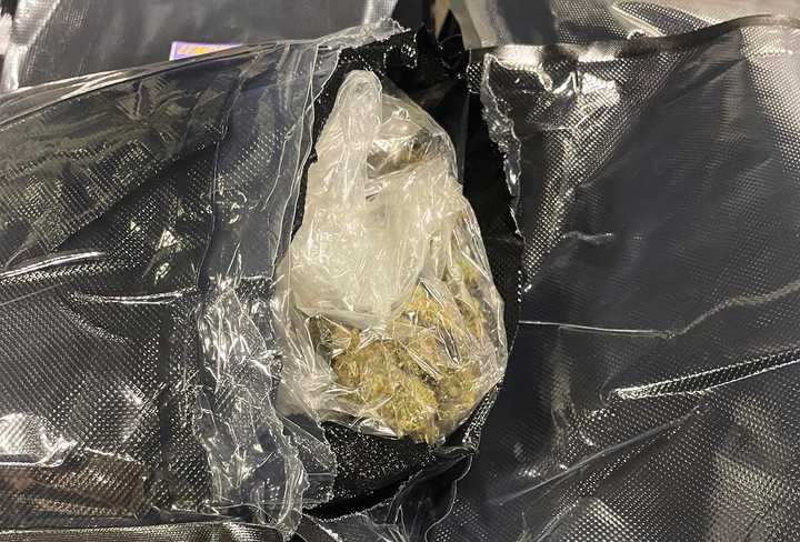 The weed was seized at the airport.