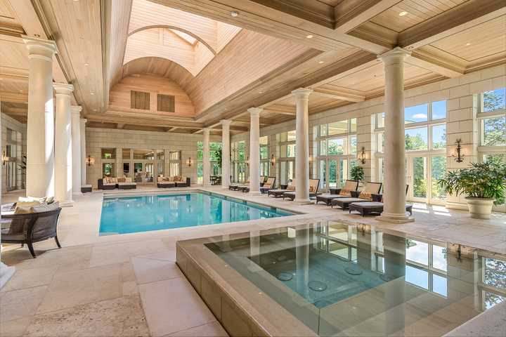 Estate With Showstopping Indoor Pool, Locker Rooms Listed For $17.75M In Bergen County (PHOTOS)