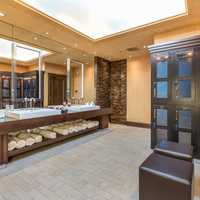 <p>125 Chestnut Ridge Road in Saddle River (locker room).</p>