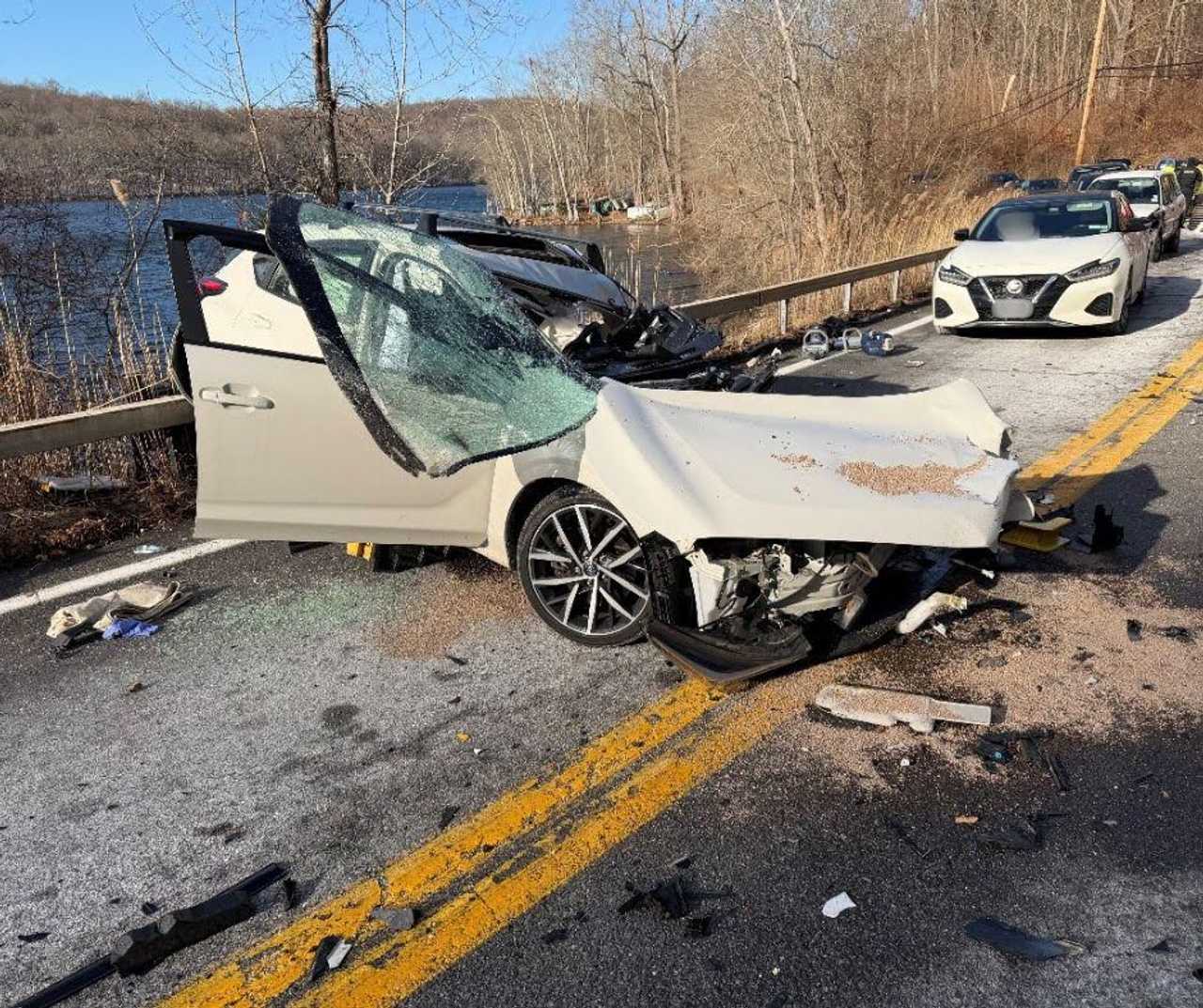 The scene of the crash. The scene of the crash.