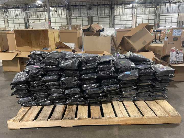 The weed was seized at the airport.