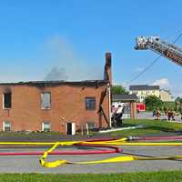 <p>The aftermath of the church fire in Carroll County</p>