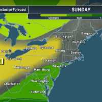 <p>AccuWeather’s outlook for Sunday, Oct. 4, shows rain across portions of the Mid-Atlantic extending toward New Jersey and the New York City area.
  
</p>