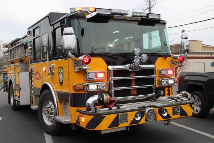 A Greater Chambersburg Area Paid Fire Fighters Association fire engine.&nbsp;